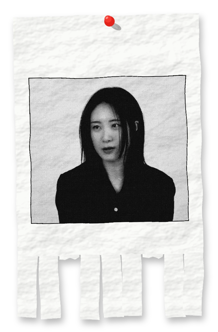 백여진 사진이 붙은 전단지